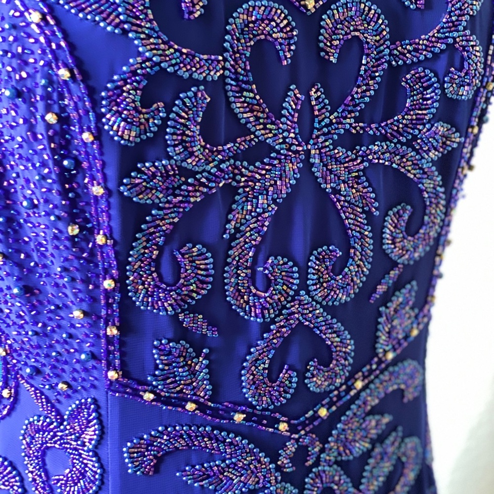 Vintage y2K ASPEED Beaded Sequin Chiffon Formal
Dress M - Picture 7 of 7